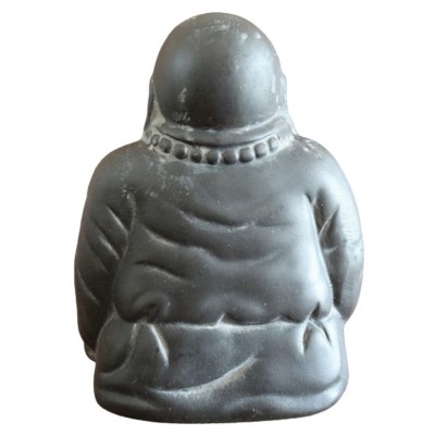Statue Bouddha Riant noir – Image 2