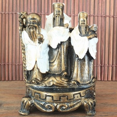 Statue Les 3 Sages Immortels blancs