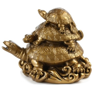 Statue les 3 Tortues de l'Harmonie bronze