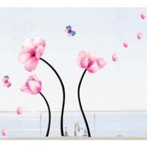 Sticker Fleurs de Pêche rose