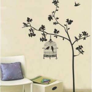 Sticker Cage à Oiseaux