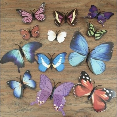 Stickers 12 Papillons Multicolores 3D – Image 3