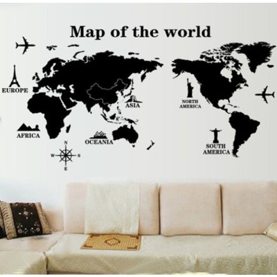 Sticker Grande Carte du Monde Monuments – Image 3