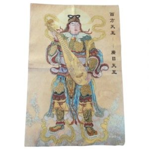 Grand Tangka Tapisserie Dhritarashtra Gardien Céleste