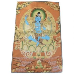 Grand Tangka Tapisserie Mahakala à 2 Bras