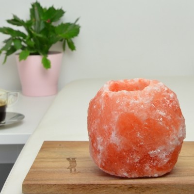 Bougeoir Cristal de Sel de l'Himalaya 500g – Image 2