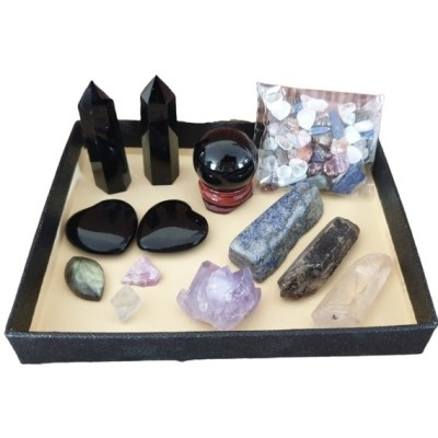 Coffret Chakra ensemble en Obsidienne noire – Image 2