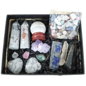 Coffret Chakra ensemble en Jaspe Picasso