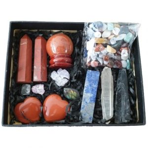 Coffret Chakra ensemble en Jaspe rouge