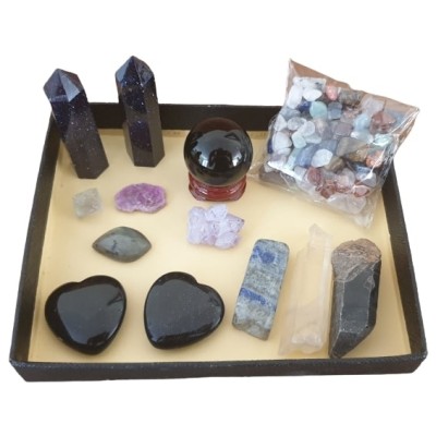 Coffret Chakra ensemble en Pierre de Sable bleu – Image 2