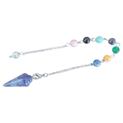 Pendule des 7 Chakras en Améthyste – Image 2