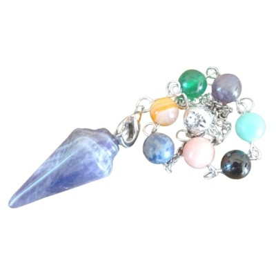 Pendule des 7 Chakras en Améthyste – Image 3
