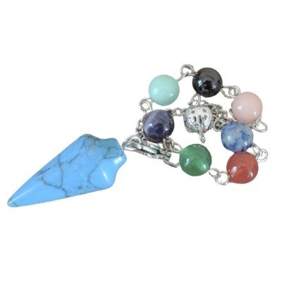 Pendule des 7 Chakras en Turquoise – Image 3