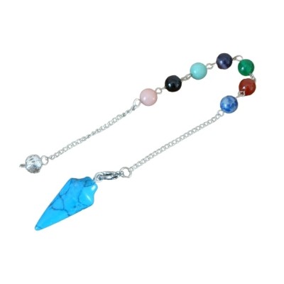 Pendule des 7 Chakras en Turquoise – Image 2