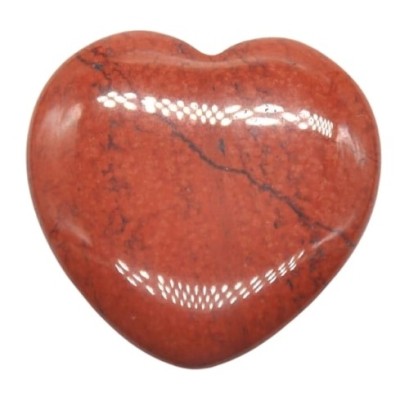 Coeur en Jaspe rouge 30mm – Image 2