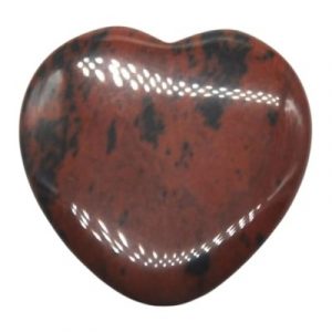 Coeur en Obsidienne Acajou 30mm