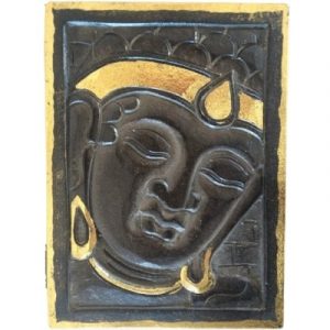Boîte Bouddha noir et or 24cm