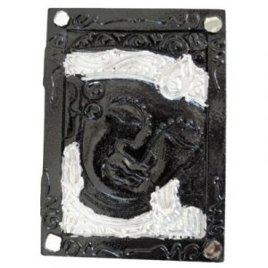 Boîte Bouddha noir et argent 15cm