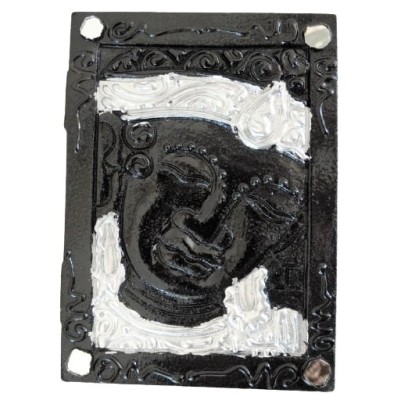 Boîte Bouddha noir et argent 19cm