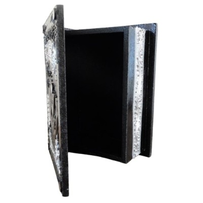 Boîte Bouddha noir et argent 19cm – Image 2