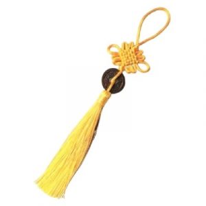 Grand Talisman Feu jaune Pièce de Monnaie Chinoise