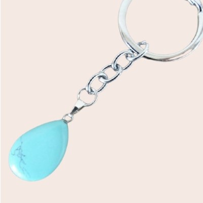 Porte Clés Goutte en Turquoise – Image 2