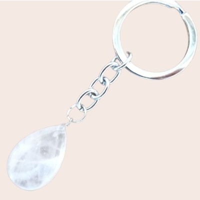 Porte Clés Goutte en Quartz rose – Image 2