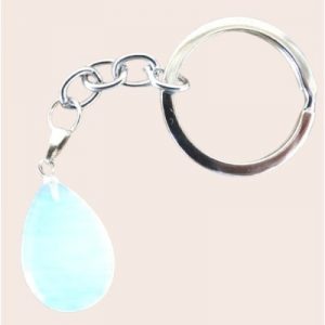 Porte Clés Goutte en Opaline