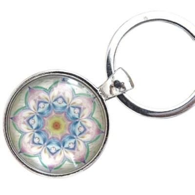 Porte Clés Lakshmi Yantra Mandala rose