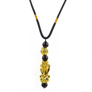 Suspension Pendentif Pi Yao Mala doré