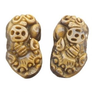 Double Pi Yao en Oeil de Tigre marron
