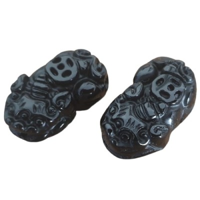 Double Pi Yao en Obsidienne noire – Image 2