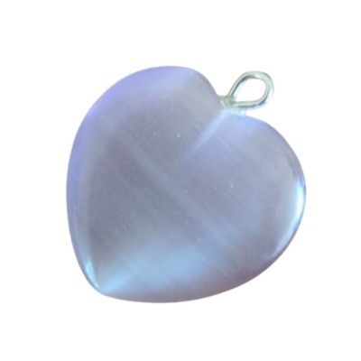 Pendentif Coeur en Oeil de chat violet – Image 2