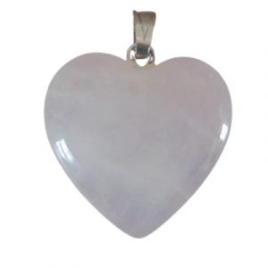 Pendentif Coeur en Quartz rose