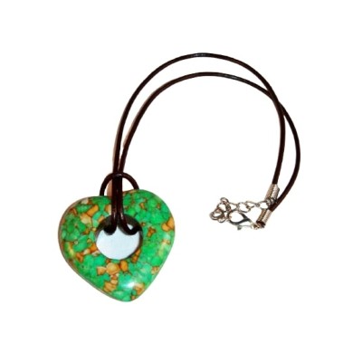 Pendentif Coeur en Jaspe Léopard – Image 2