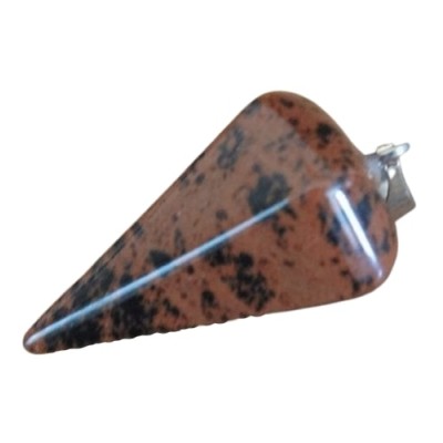 Pendentif Pendule en Obsidienne Acajou – Image 2