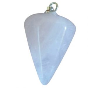 Pendentif Pendule en Quartz rose