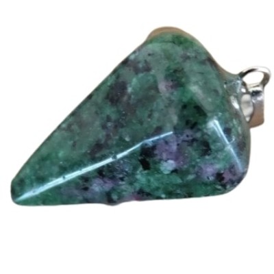 Pendentif Pendule en Rubis sur Fuschite – Image 2