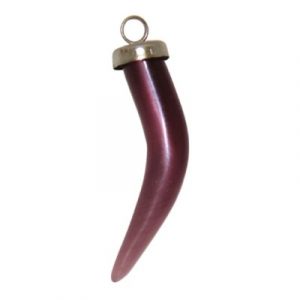 Pendentif Corne en Oeil de chat violet