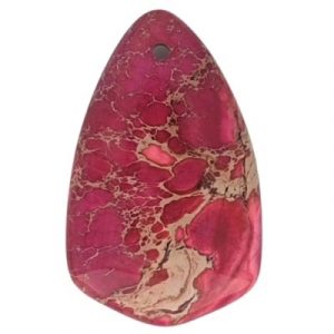 Pendentif Goutte Triangle en Jaspe Impérial