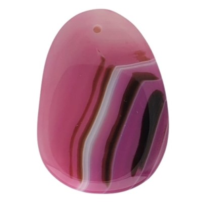Pendentif Galet en Agate rose – Image 2