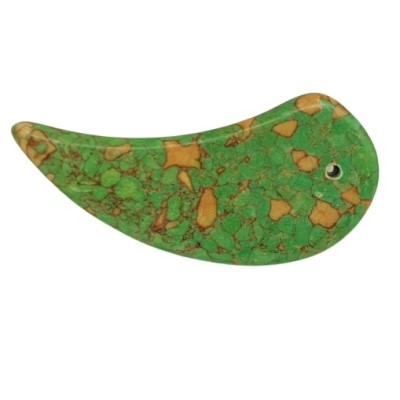 Pendentif Virgule en Jaspe Léopard – Image 2