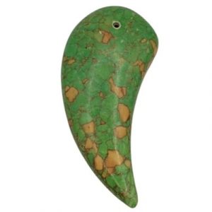 Pendentif Virgule en Jaspe Léopard