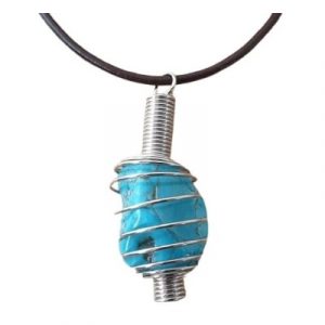 Pendentif Spirale en Turquoise