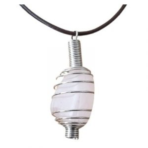 Pendentif Spirale en Quartz rose