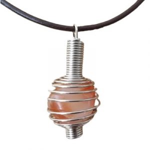 Pendentif Spirale en Agate rouge