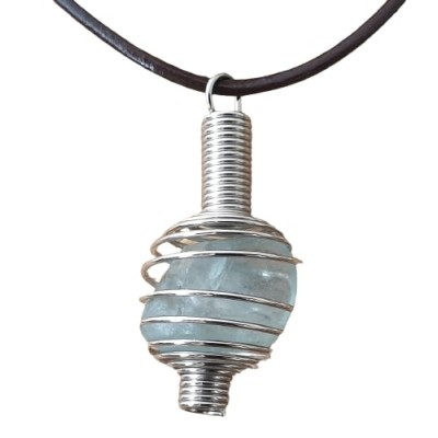Pendentif Spirale en Fluorite