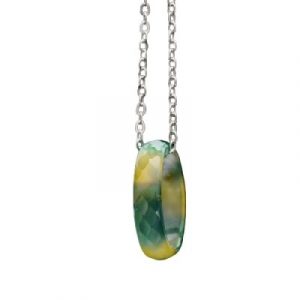 Collier Pendentif Anneau en Agate