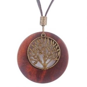 Collier Arbre de vie marron