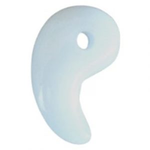 Pendentif Virgule en Jade blanc